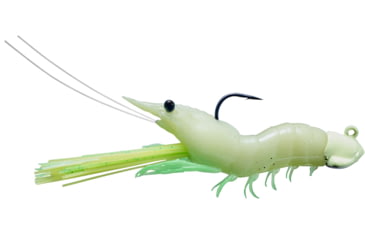 Image of Live Target Fleeing Shrimp Soft Plastic Jig, Glow, 3/8oz, 3 1/2 in, SSJ85SK913