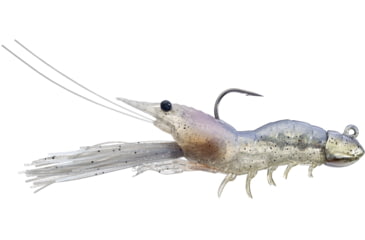 Image of Live Target Fleeing Shrimp Soft Plastic Jig, White Shrimp, 1/4oz, 2 3/4 in, SSJ70SK912