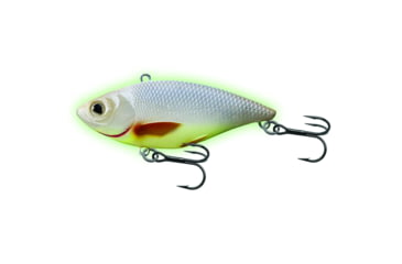 Image of Live Target Livetarget Golden Shiner Lipless Rattlebait, Sinking, Glow/White, 2 3/8in, 1/4oz, #8 Hook, GS60SK213
