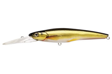 Image of Live Target Livetarget Rainbow Smelt Deep Dive Jerkbait, 5-7, Suspending, Gold/Black, 3-5/8in, 5/16oz, #6 Hooks, RS91D208