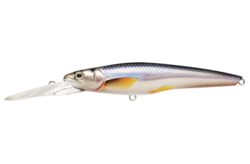 Image of Live Target Livetarget Rainbow Smelt Deep Dive Jerkbait, 5-7, Suspending, Silver/Blue, 3-5/8in, 5/16oz, #6 Hooks, RS91D201