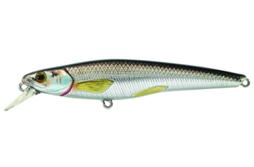 Image of Live Target Livetarget Rainbow Smelt Shallow Dive Jerkbait, 3-4, Suspending, Silver/Black, 3-4, 1/8oz, #8 Hooks, RS70S202