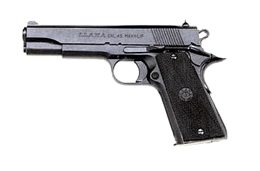Image of Llama Max-I Pistol, .45 ACP, 5.125in barrel, matte black steel frame, black rubber grip, recoil operated semi-automatic, 3-dot combat, 7 round magazine, LLA-MAX-I-45-5.125-1-FRRMPG