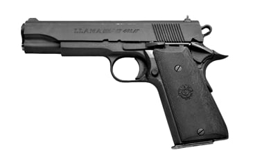 Image of Llama Max-II Pistol, .45 ACP, 5.125in barrel, blued finish steel frame, checkered black rubber grip, recoil operated semi-automatic, fixed combat, 10 round magazine, LLAMAXII455.1251FRRMPG