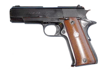 Image of Llama IX-B Pistol, .45 ACP, 4.25in barrel, steel frame, smooth walnut grip, recoil operated semi-automatic, 3-dot combat, 7 round magazine, LLA-IX-B-45-4.25-1-FRRMPG