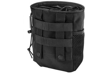 Image of Loaded Gear CX-700 Drawstring Dump Pouch, Compatible w/ Molle System, Black, 5.5 x 3 x 7.5 in BI12624