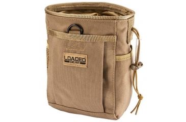 Image of Loaded Gear CX-700 Drawstring Dump Pouch, Compatible w/ Molle System, Dark Earth, 5.5 x 3 x 7.5 in BI12626