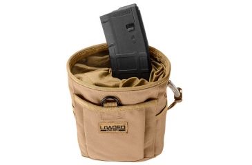 Image of Loaded Gear CX-700 Drawstring Dump Pouch, Compatible w/ Molle System, Dark Earth, 5.5 x 3 x 7.5 in BI12626