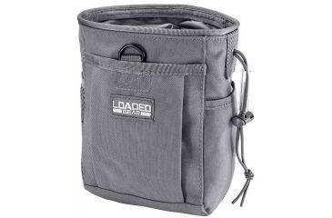 Image of Loaded Gear CX-700 Drawstring Dump Pouch, Compatible w/ Molle System, Gray, 5.5 x 3 x 7.5 in BI12628