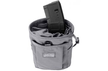 Image of Loaded Gear CX-700 Drawstring Dump Pouch, Compatible w/ Molle System, Gray, 5.5 x 3 x 7.5 in BI12628