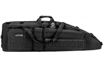Image of Loaded Gear RX-600  46 in Tactical Dual Rifle Bag, Padded Center Divider, 4 Zippered Pockets, Black BI12550
