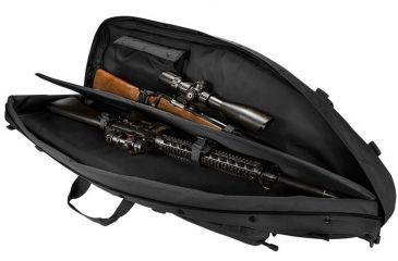Image of Loaded Gear RX-600  46 in Tactical Dual Rifle Bag, Padded Center Divider, 4 Zippered Pockets, Black BI12550