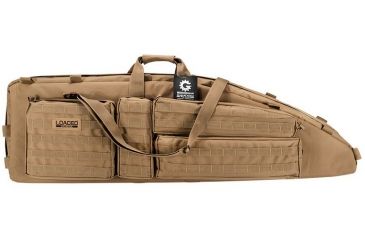 Image of Loaded Gear RX-600  46 in Tactical Dual Rifle Bag, Padded Center Divider, 4 Zippered Pockets, Dark Earth BI12552