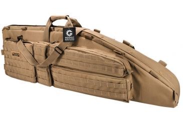 Image of Loaded Gear RX-600  46 in Tactical Dual Rifle Bag, Padded Center Divider, 4 Zippered Pockets, Dark Earth BI12552