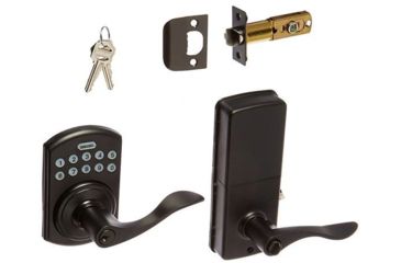 Image of Lockstate Electronic Keypad Lever Door Lock, Bolder Style, Rubbed Bronze, LS-L550-RB