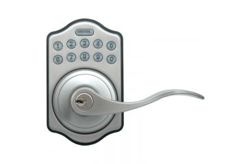 Image of Lockstate RemoteLock 5i WiFi Electronic Lever Door Lock, Aspen Style, Satin Nickel, LS-L5i-SN-A