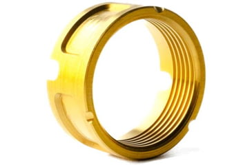 Image of Lockstep Arms AR Billet Castle Nut, AR-15, AR-10, 9mm, Gold, LA-AR-850-GLD
