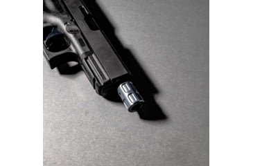 Image of USED Lockstep Arms Micro Compensator, 1/2-28 Thread, Aluminum, Gray, LA-GLK-1150-GRY, EDEMO1, Used, Condition Fair, Scratches