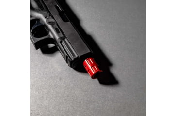 Image of Lockstep Arms Micro Compensator, 1/2-28 Thread, Aluminum, Red, LA-GLK-1150-RED