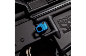 Image of Lockstep Arms Oversized AR Magazine Release, Anodized, Blue, LA-AR15-150-BLU