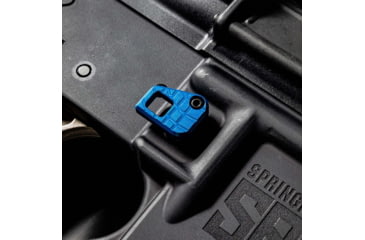 Image of Lockstep Arms Oversized AR Magazine Release, Anodized, Blue, LA-AR15-150-BLU