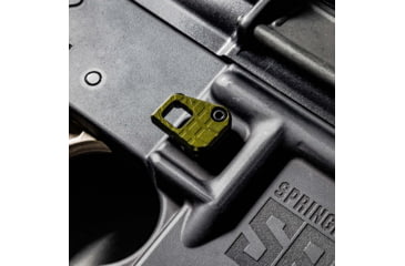 Image of USED Lockstep Arms Oversized AR Magazine Release, Anodized, OD Green, LA-AR15-150-ODG, EDEMO1, Used, Condition Fair, Installed/Mounted
