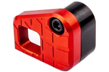 Image of Lockstep Arms Oversized AR Magazine Release, Anodized, Red, LA-AR15-150-RED