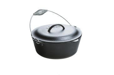Image of Lodge Cast Iron Dutch Oven with Spiral Bail Handle, 7 quart, L10DO3