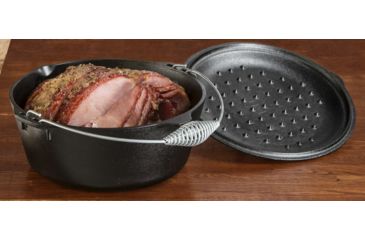Image of Lodge Cast Iron Dutch Oven with Spiral Bail Handle, 7 quart, L10DO3
