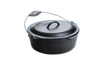 Image of Lodge Cast Iron Dutch Oven with Spiral Bail Handle, 9 quart, L12DO3