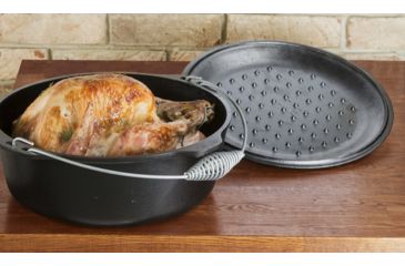 Image of Lodge Cast Iron Dutch Oven with Spiral Bail Handle, 9 quart, L12DO3