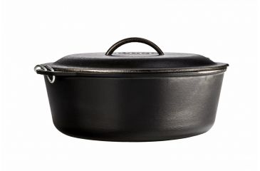 Image of Lodge Cast Iron Dutch Oven with Spiral Bail Handle, 9 quart, L12DO3