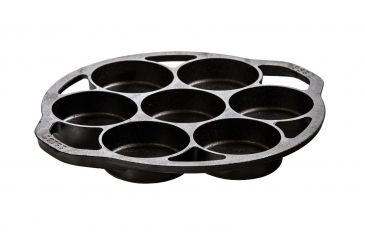 Image of Lodge Cast Iron Mini Cake Pan, Black, L7B3