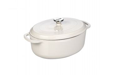 Image of Lodge Oval Dutch Oven, Oyster White, 7 quart, EC7OD13