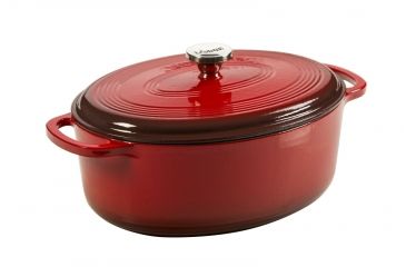Image of Lodge Oval Dutch Oven, Red, 7 quart, EC7OD43