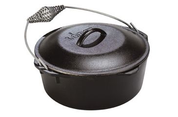 Image of Lodge Cast Iron Dutch Oven with Spiral Bail Handle, 5 quart, LGL8D03