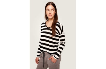 Image of Lole Dagna Top, Black And White Stripe, Small LSW2367-N598-S