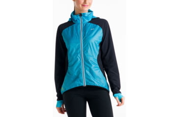 Image of Lole Delightful 3 Jacket - Women's-Lagoon Blue Tonal Plaid-Small