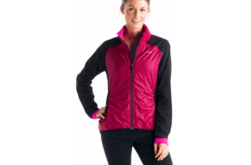 Image of Lole Delightful 3 Jacket - Women's-Red Sea Tonal Plaid-Small