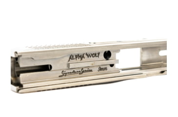 Image of Lone Wolf Arms AlphaWolf Pistol Slide w/Stainless Steel 20 Machining, Glock 34 Gen3, 9mm, Raw Stainless, AW-SLIDE34-G3-SS20