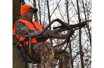 Image of Lone Wolf Treestands Sit and Climb Shooting Rail, Gray SCSR