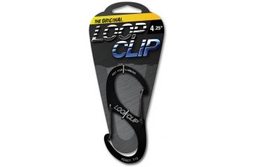 Image of Looprope 4.25in Loopclip Carabiner Clip, Anodized Black 963992