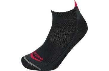 Image of Lorpen T3 Running Mini Socks - Mens, Black/Red, Medium, X3IM-5893-M