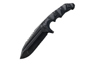Image of LOTAR Combat Karnaff Gen 2 MilSpec Elite Fixed Blade Knives, 109mm, CPM3V, Drop Point, G10, Partially Serrated, Black, R102SWX