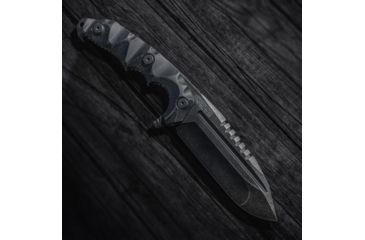 Image of LOTAR Combat Karnaff Gen 2 MilSpec Elite Fixed Blade Knives, 109mm, CPM3V, Drop Point, Plain Edge, G10, Black, R102SW