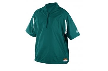 Image of Louisville Slugger Adult Slugger Batting Cage Pull-Over Short Sleeve,Dark Green,2XL LS1431-AXXL-DK