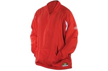 Image of Louisville Slugger Youth Slugger Batting Cage Pull-Over Long Sleeve,Red,Small LS1432-YS-RD