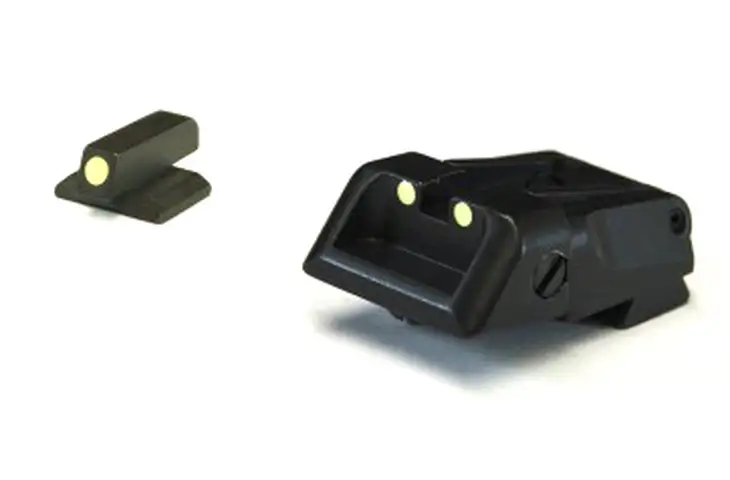 Image of LPA Adjustable Luminova Sight Set, Kimber 1911, Black, SPL09KL
