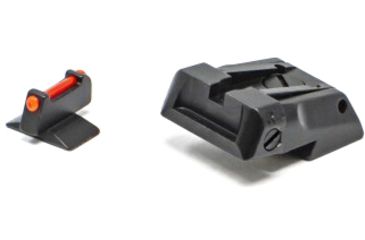 Image of LPA Adjustable Red Front Fiber Optic Sight Set, Sig Sauer 1911, Cal .22, Black, SPS17SS6F