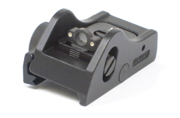 Image of LPA Adjustable Shotgun Rear Sight Picatinny Rail, White Dot Ring, Black, BAR11W+D2